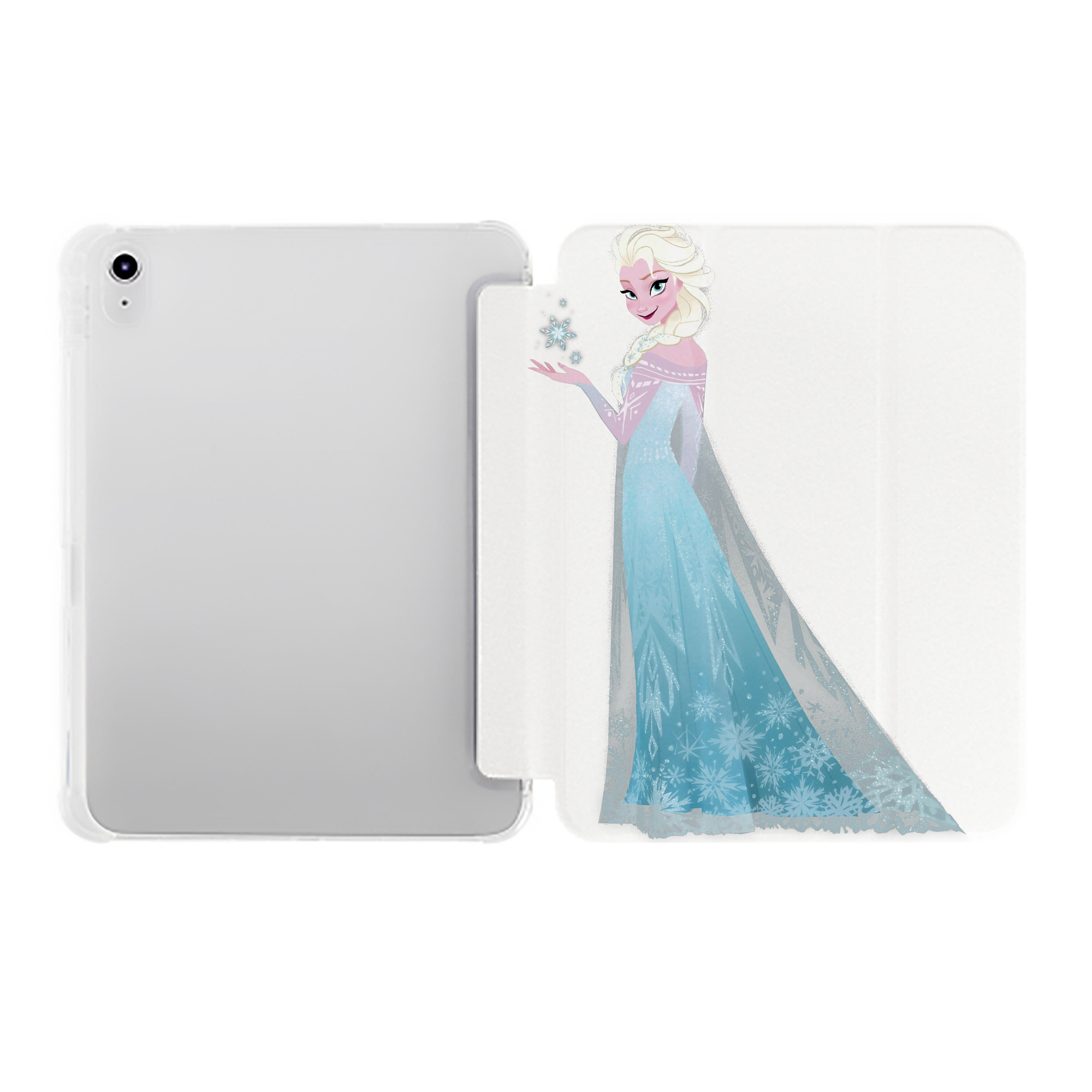 （画像用） アナと雪の女王 アンナ エルサ Frozen Anna Elsa IPad ケース ペン収納付き 三つ折りスタンド PUレザー×シリコン 対応機種9.5/10.5/10.9インチ
